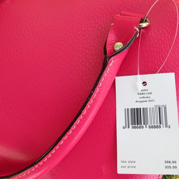 KATE SPADE Pink Hand Painted Butterfly Leather Bag - Picture 6 of 9